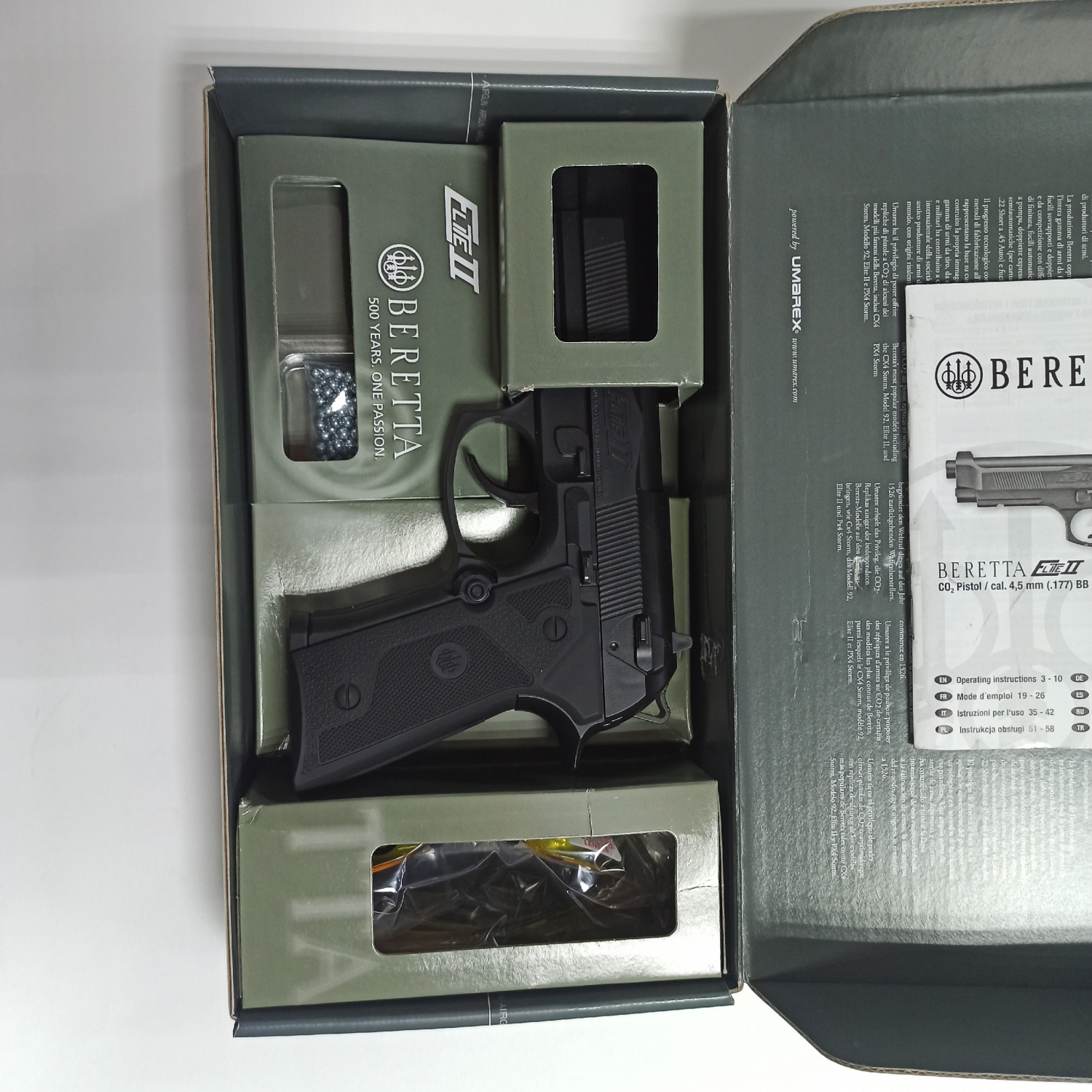 Пневматический пистолет Umarex Beretta Elite II 4,5 мм GNBB (AG-5.8090) 