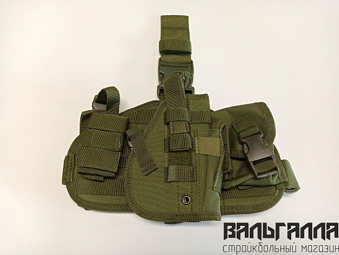 Тактическая набедренная кобура-подсумок GR-1 олива